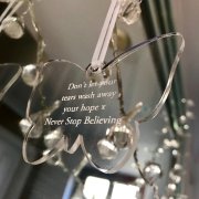 'Never Stop Believing' Acrylic Butterfly